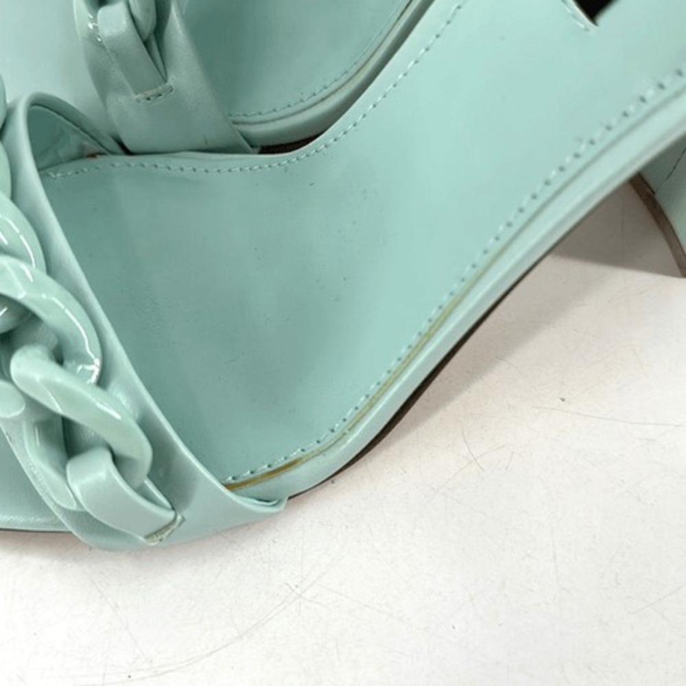 NWOT Nine West Womens Mindful Chain Square‎ Toe Heeled Sandals Mint Green Size 8 - Picture 7 of 12